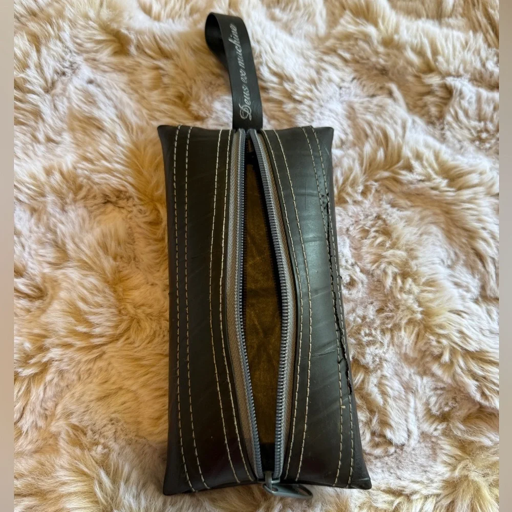 Deus ex machine leather Black Zippered Pouch - Picture 4 of 6